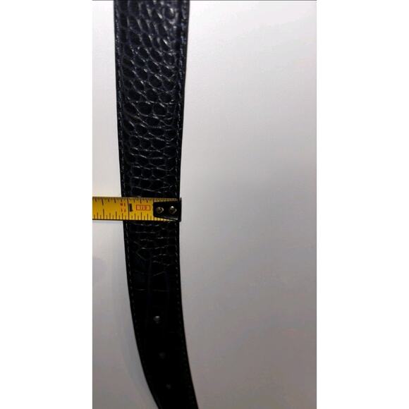 Belts.Com Croc Embossed Italian Calfskin Belt Men\'s Sz 52 Navy blue main image 4